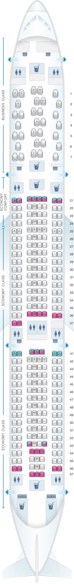 airbus a330 300 finnair seat map