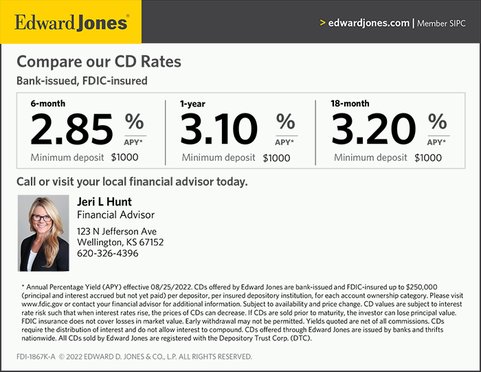 edward jones cd rates