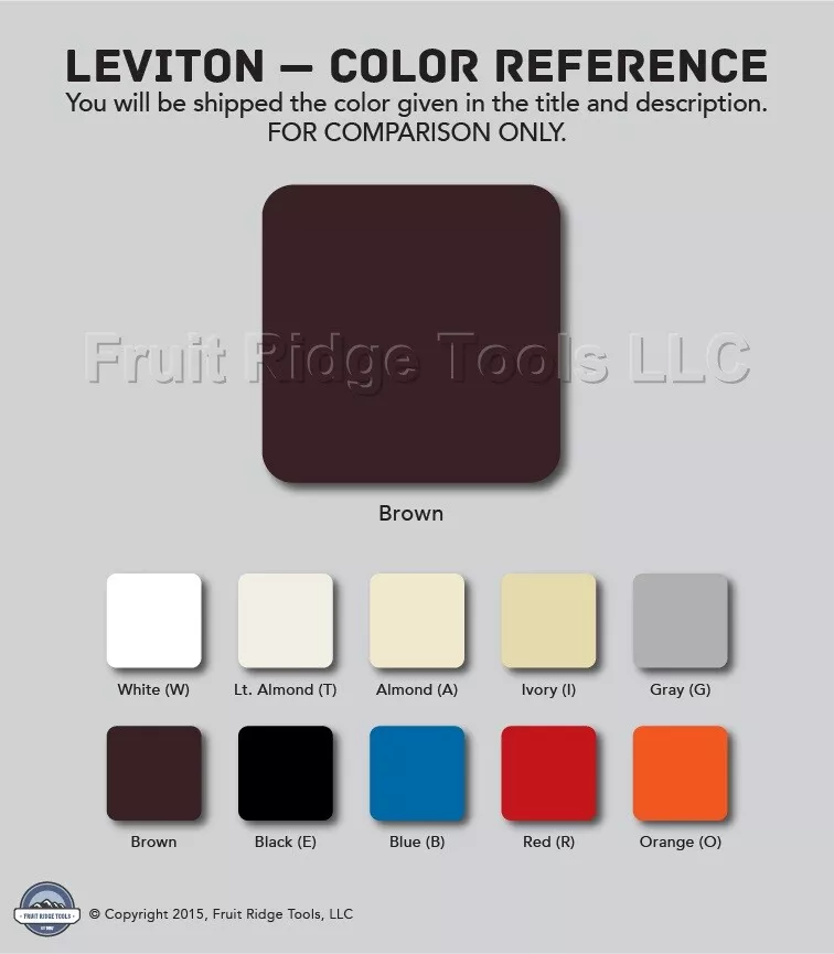 leviton outlet color chart