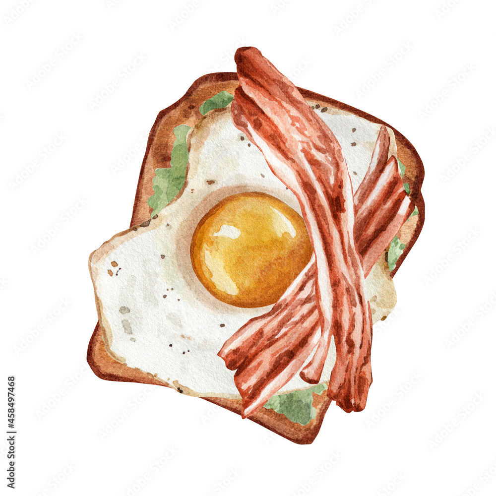egg sandwich drawing