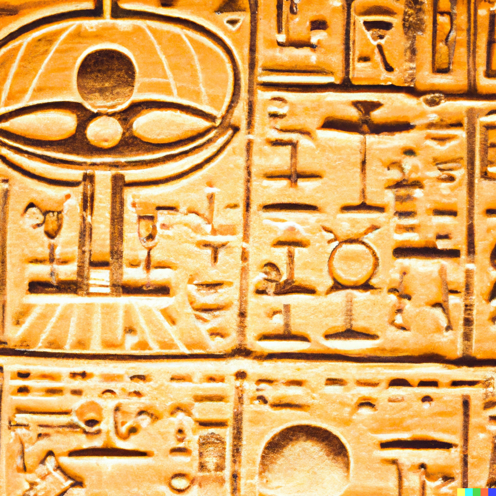 egyptian hieroglyphics spaceship