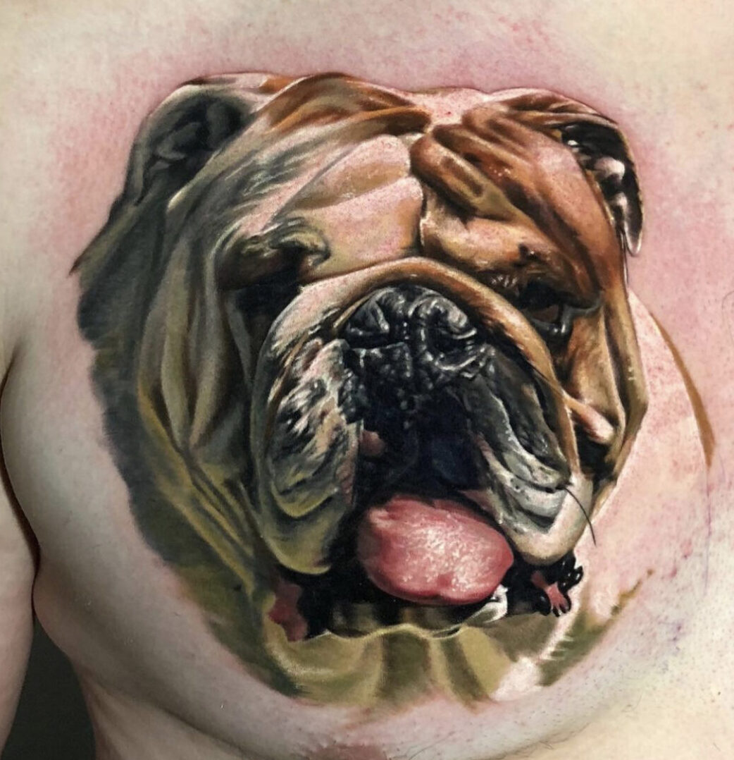 english bulldog tattoo designs