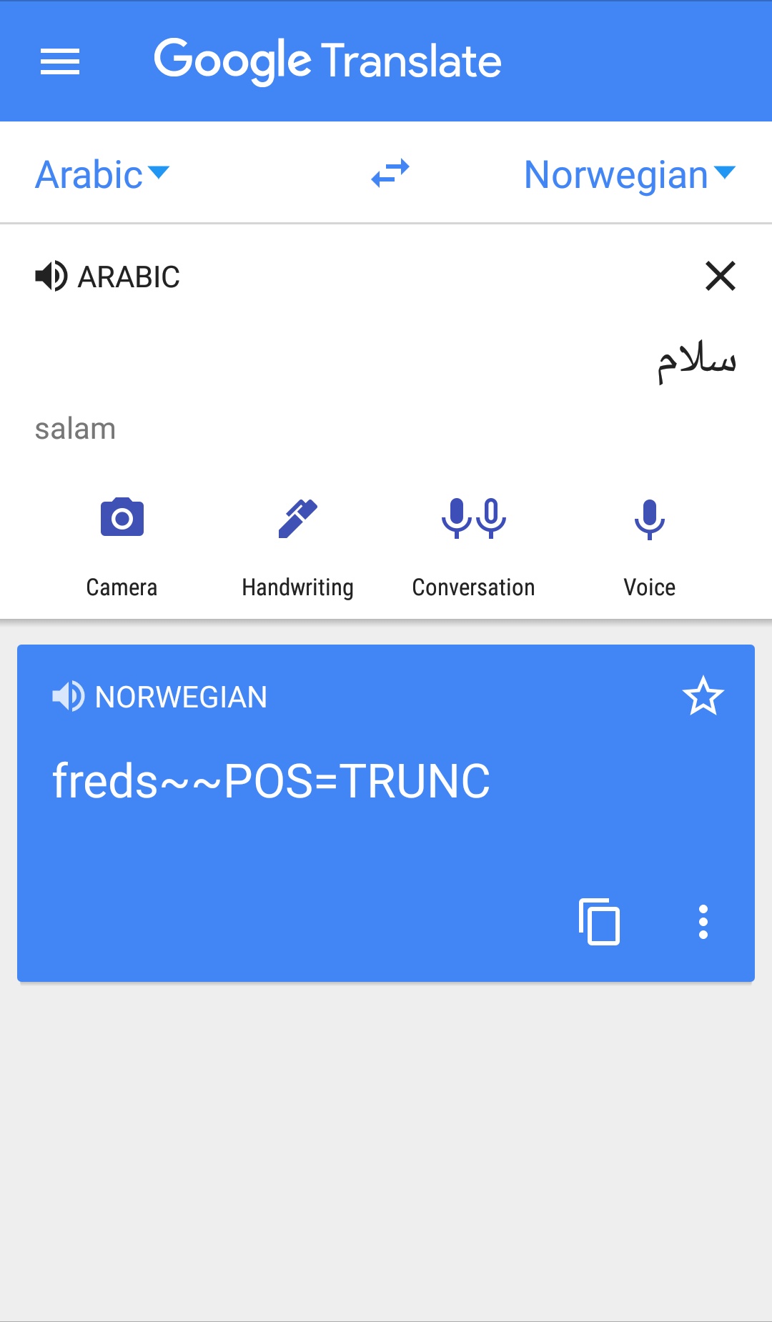 english to norwegian translation google