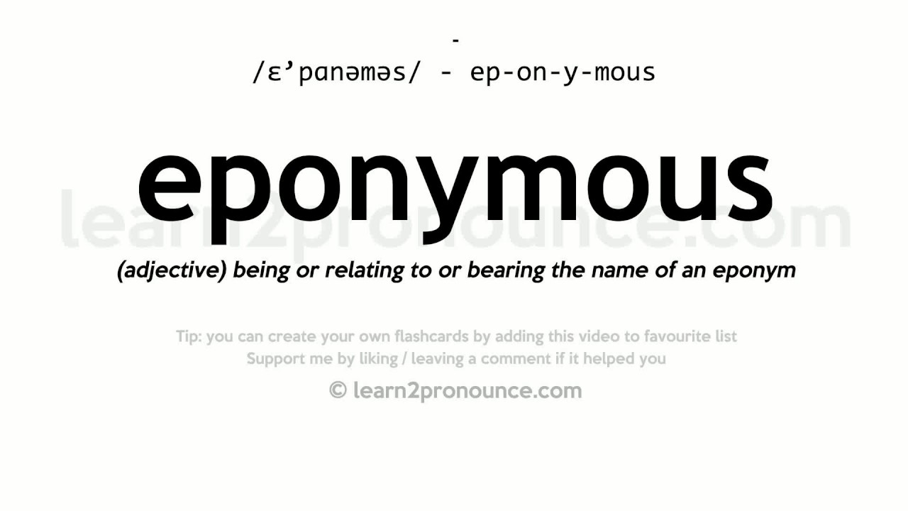 eponymous meaning