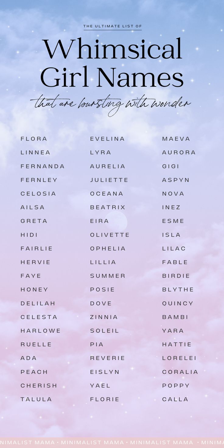 ethereal girl names