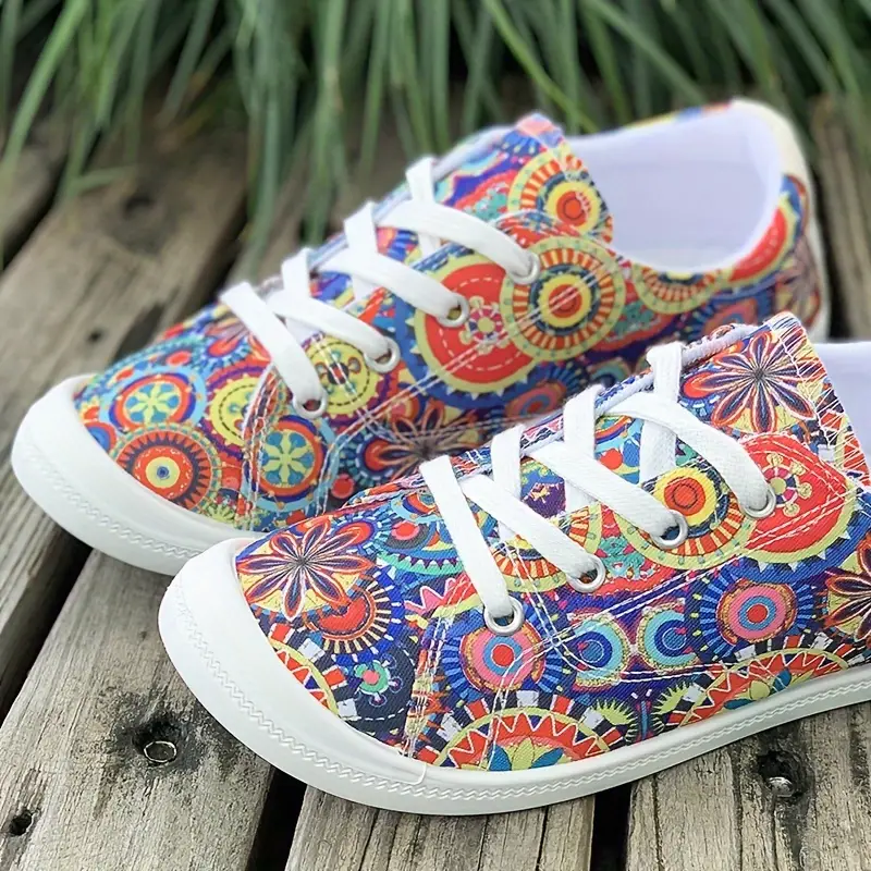 ethnic print shoes