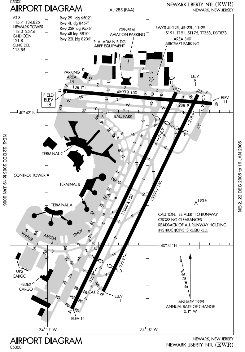 ewr liberty airport map