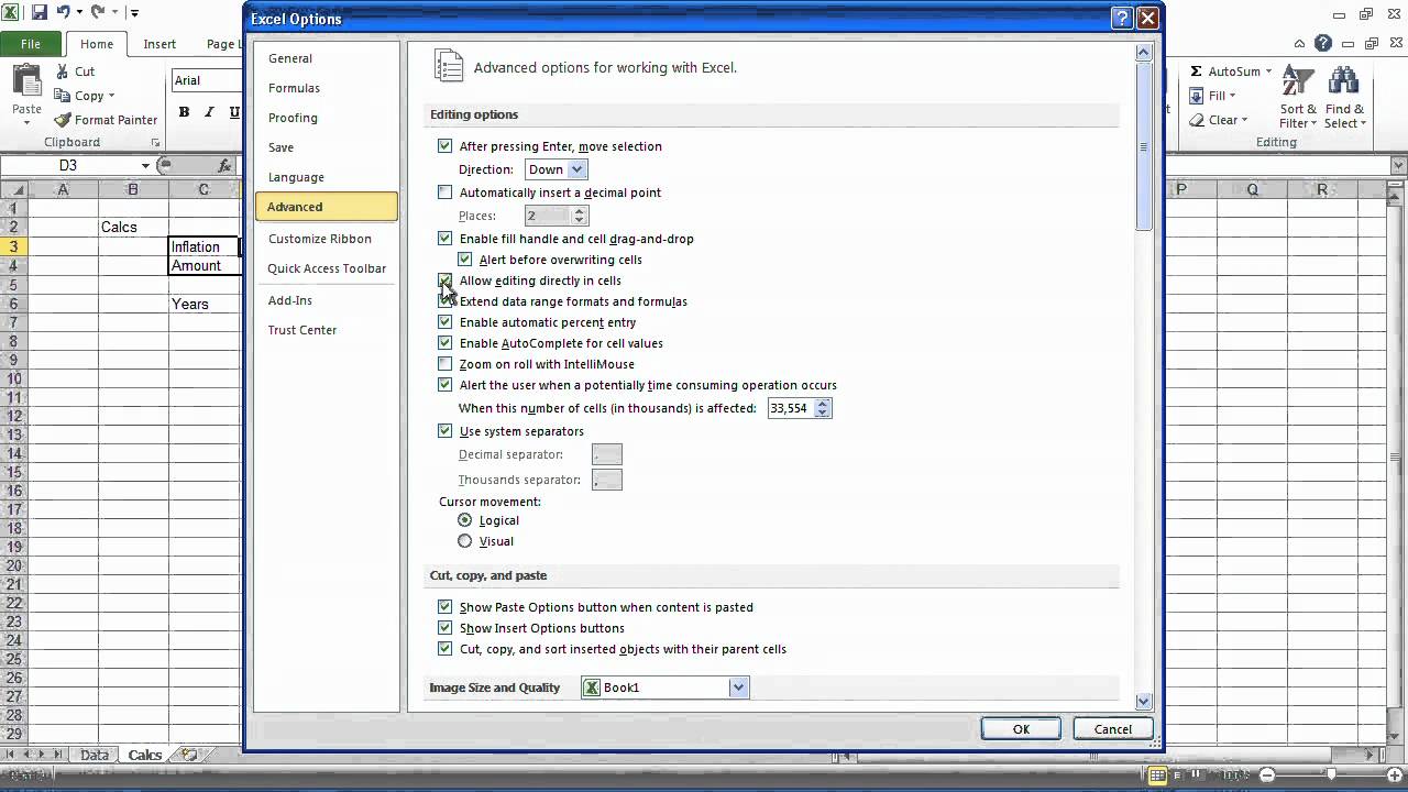 excel disable double click jump