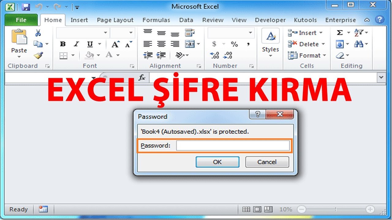 excel şifre kırma