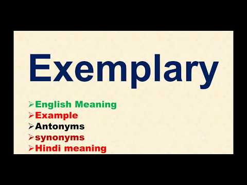 exemplary synonym