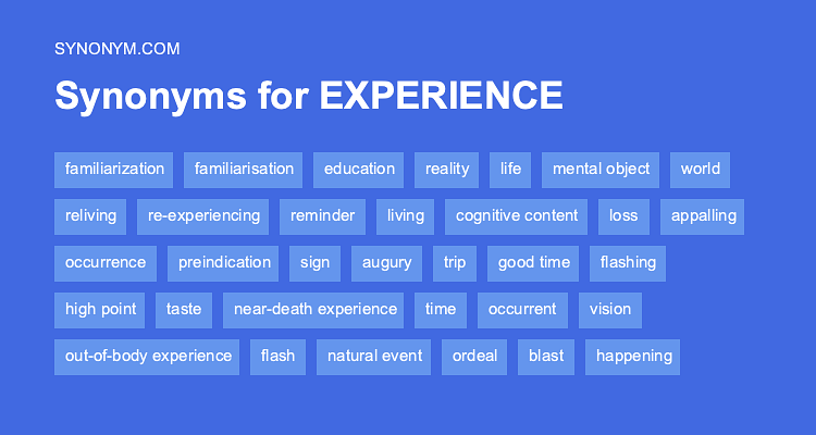 experience with synonym