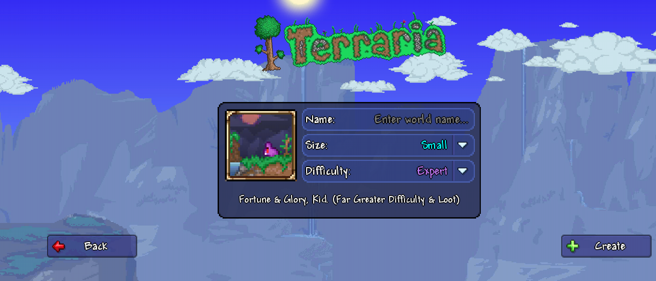 expert world terraria