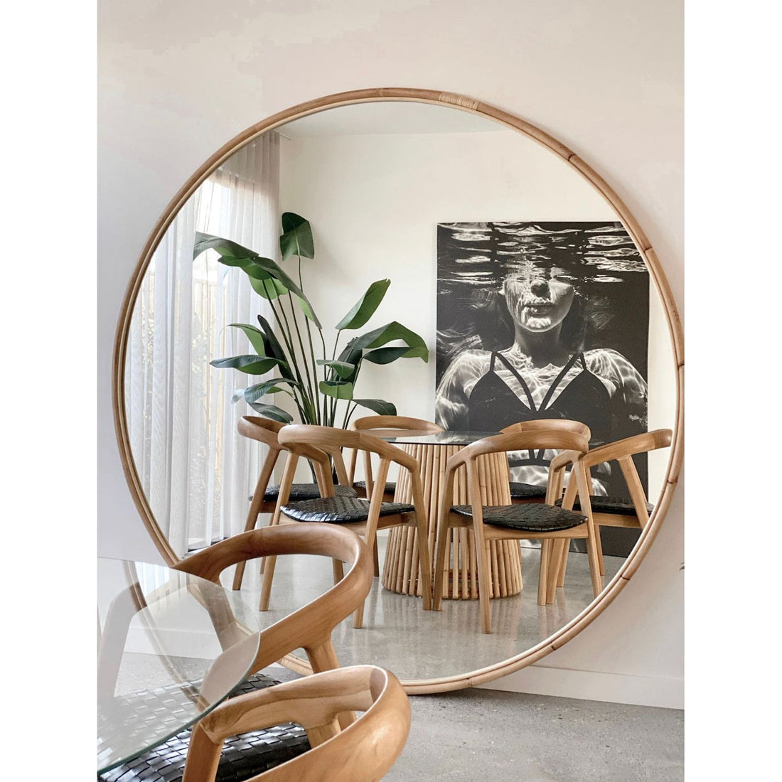 extra large round mirror 200cm