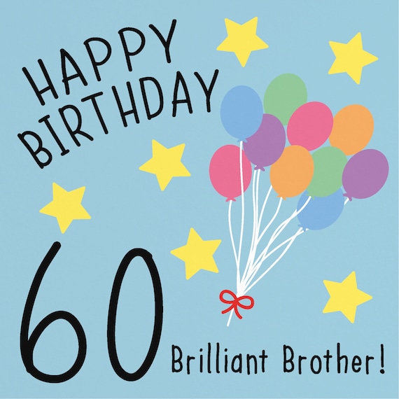 brother 60th birthday card