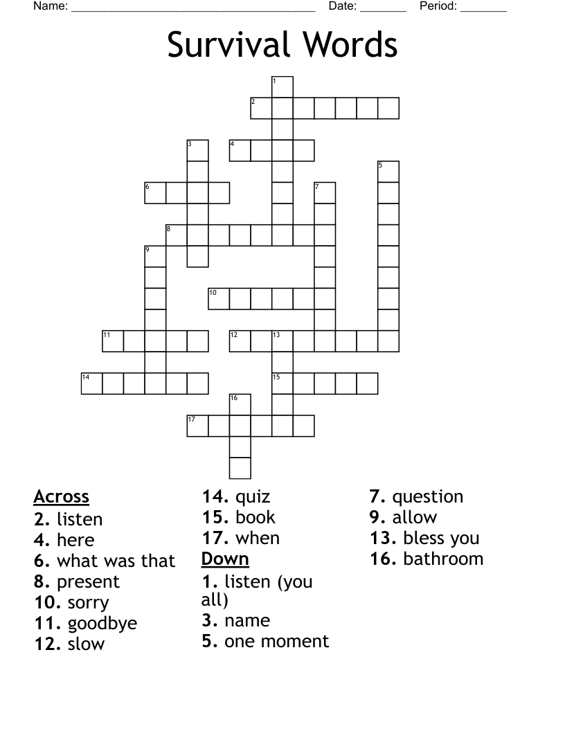 survive crossword