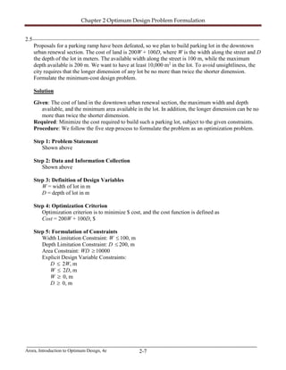 introduction to optimum design 3rd edition solution manual