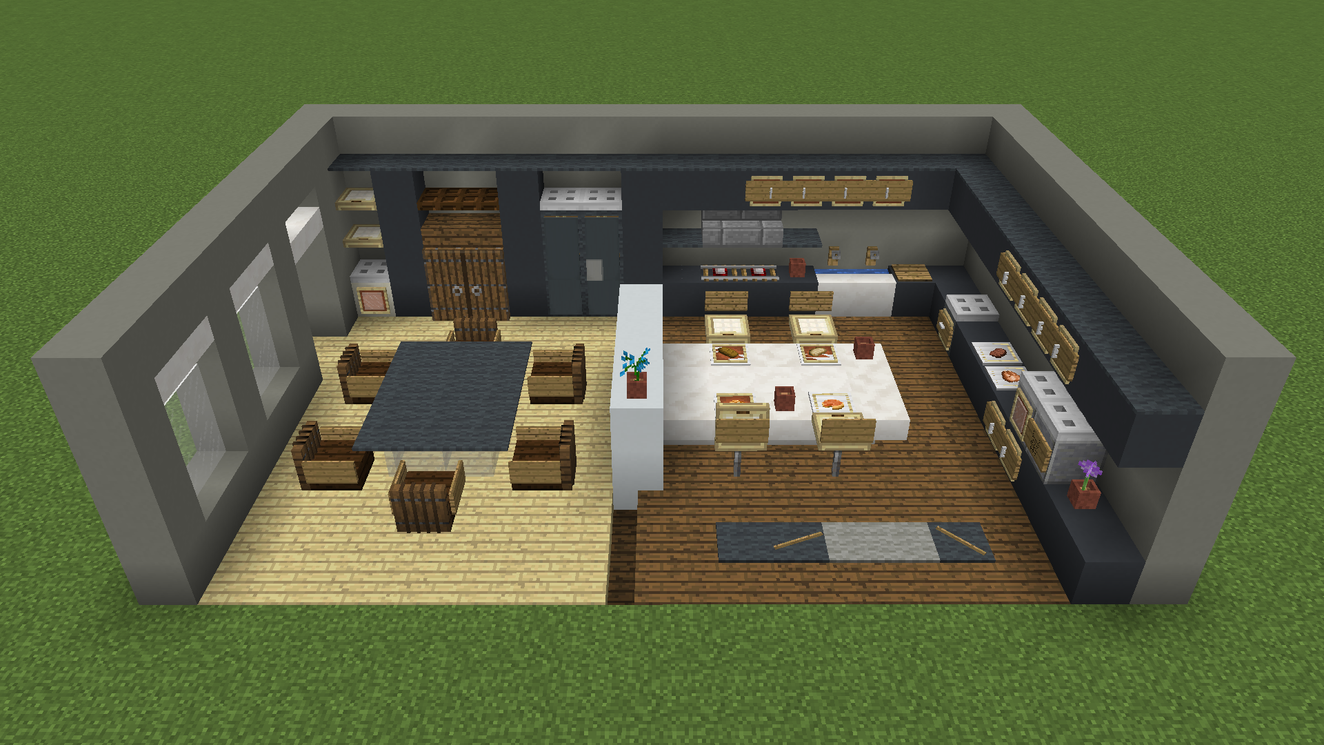 minecraft kitchen modern