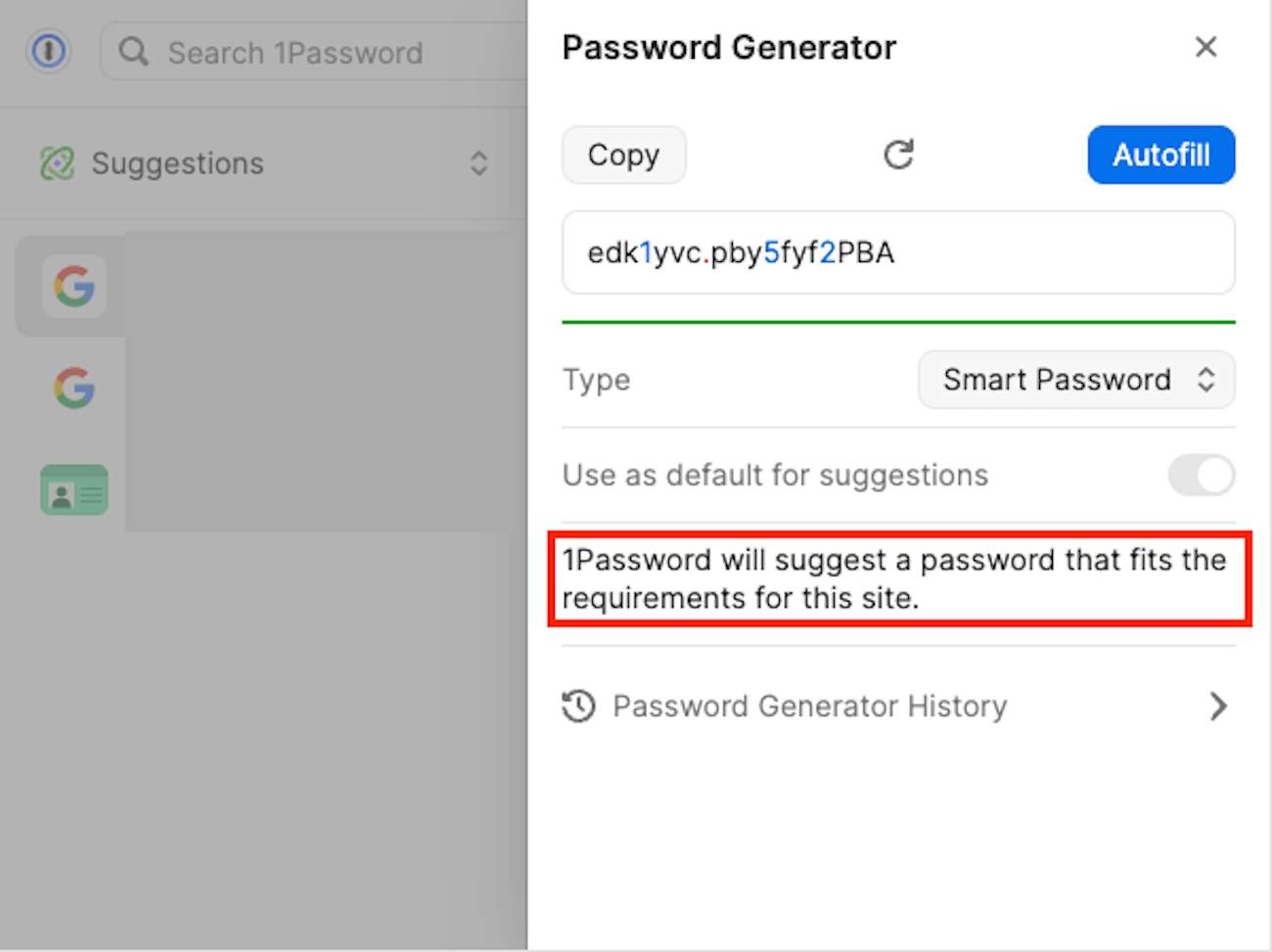 1password generator