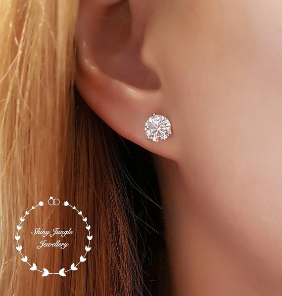 etsy diamond earrings