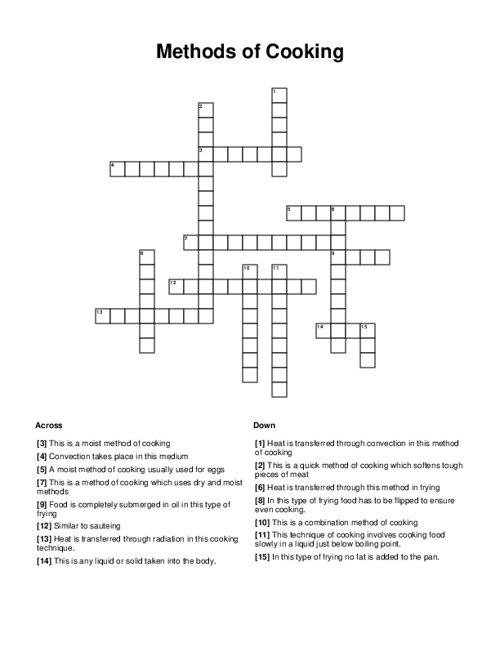 methods crossword clue