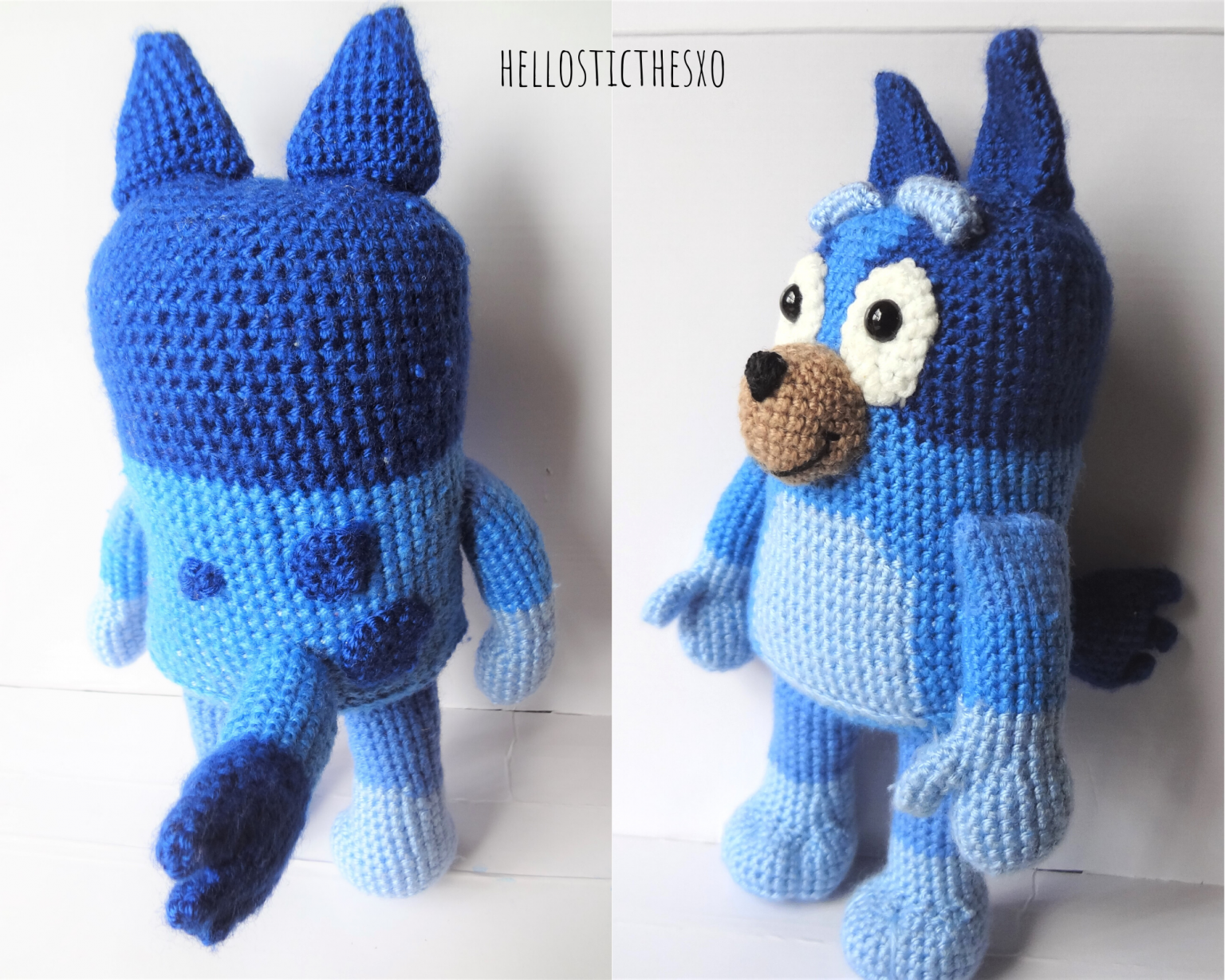 bluey amigurumi patrón gratis