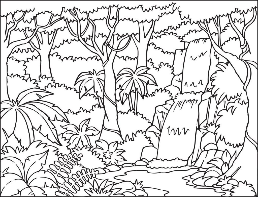 waterfall coloring sheet