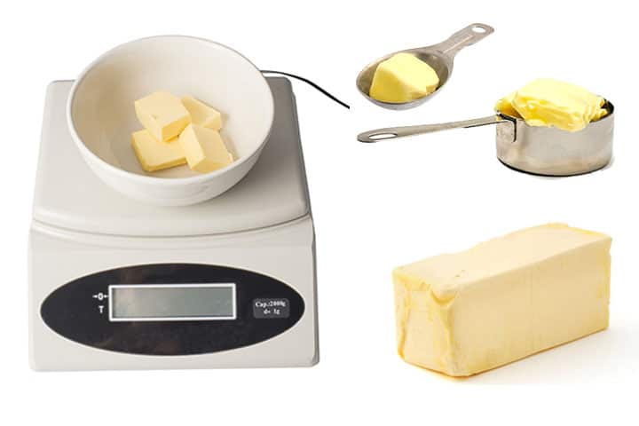 tablespoons to grams of butter