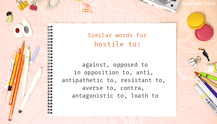 another word for hostile