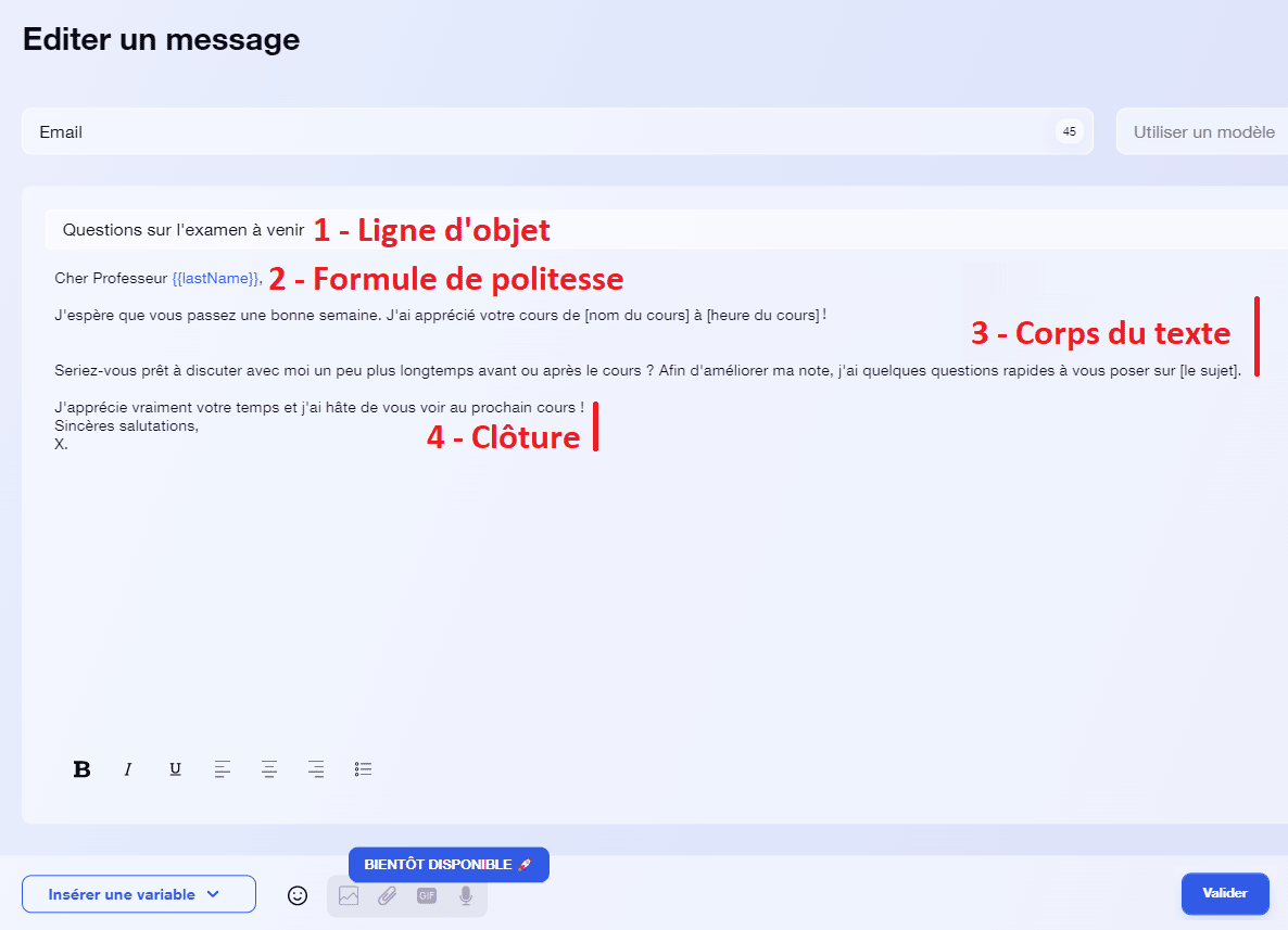 formule de politesse bonne réception