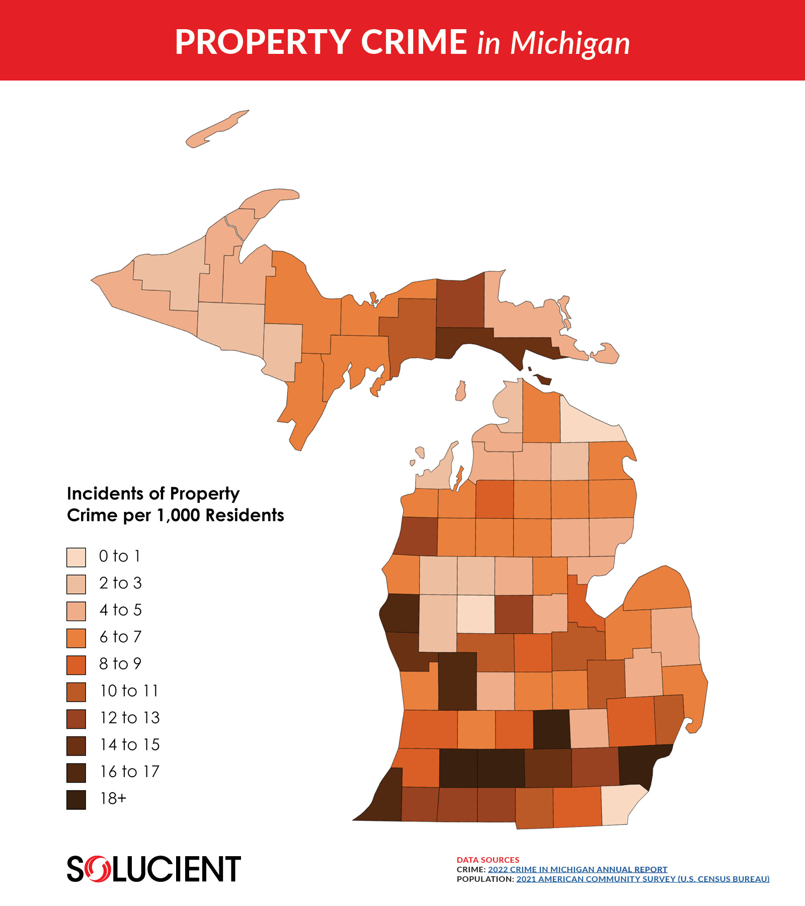 michigan crime rate map