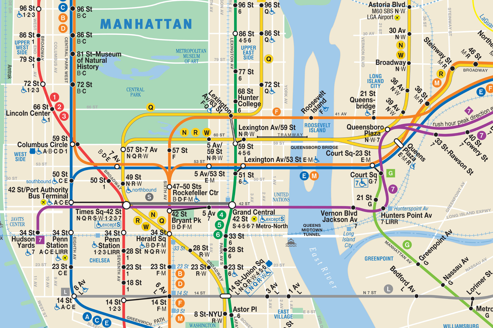 nyc metro map manhattan