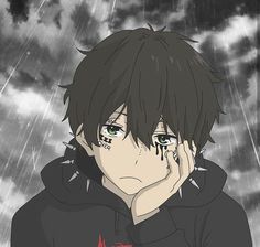 sad boy anime