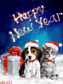 happy new year dog gif