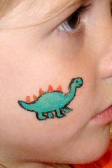 face painting dinosaur easy