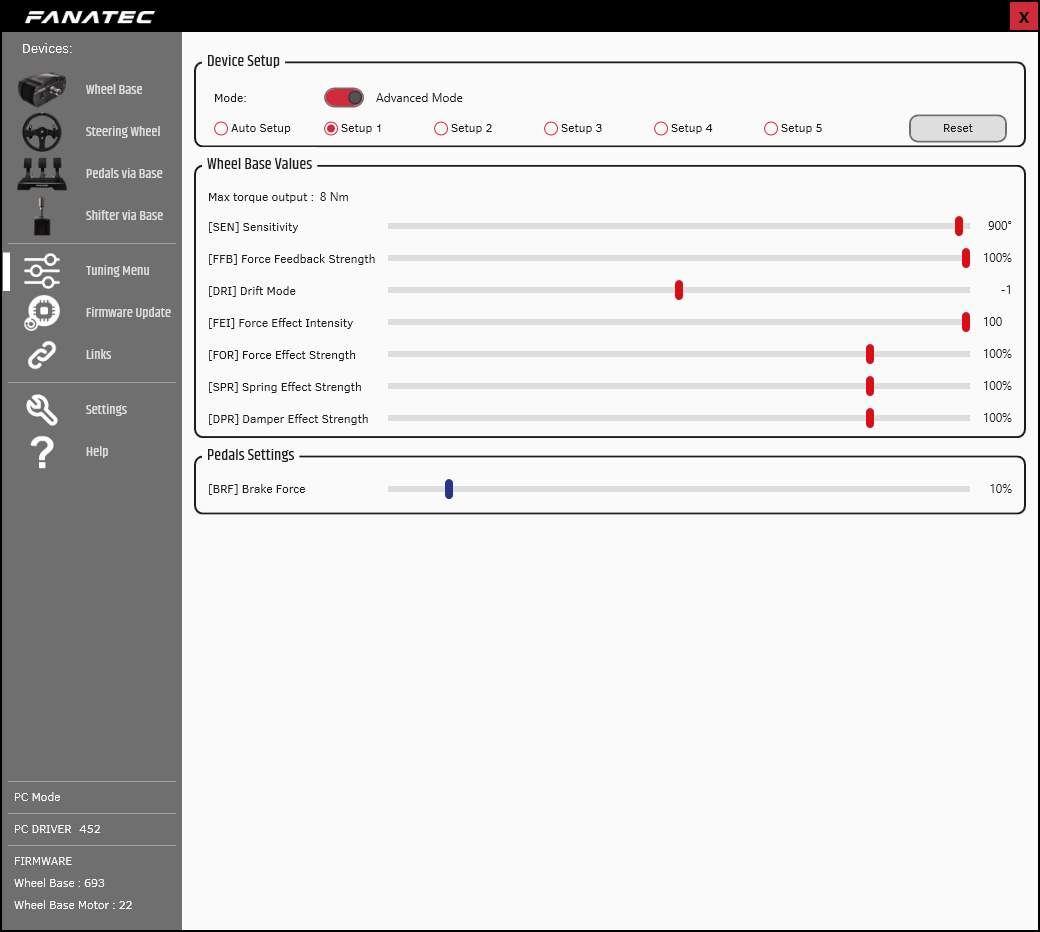 fanatec assetto corsa settings