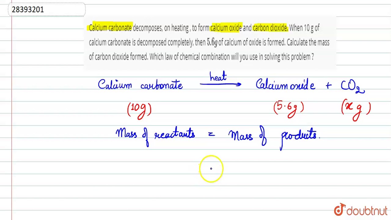 when calcium carbonate is heated