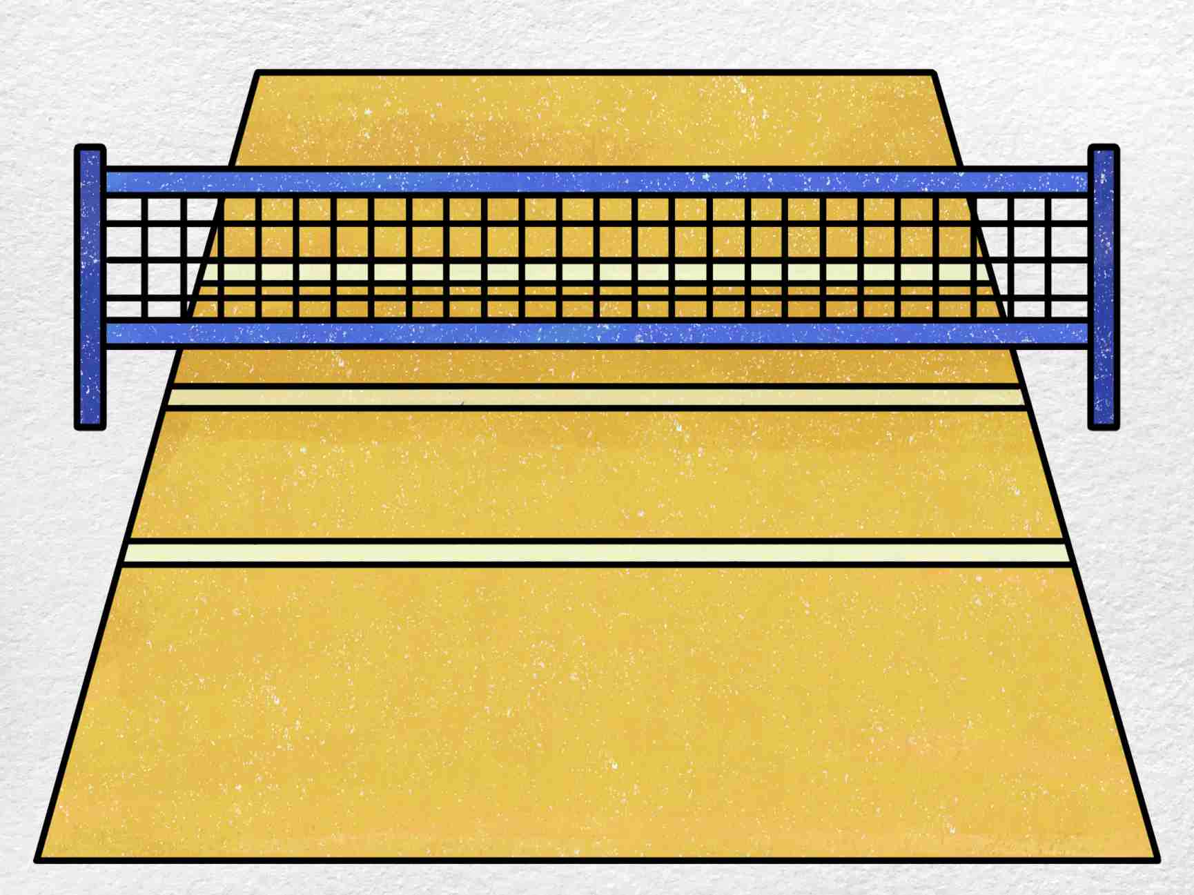 volleyball ground drawing