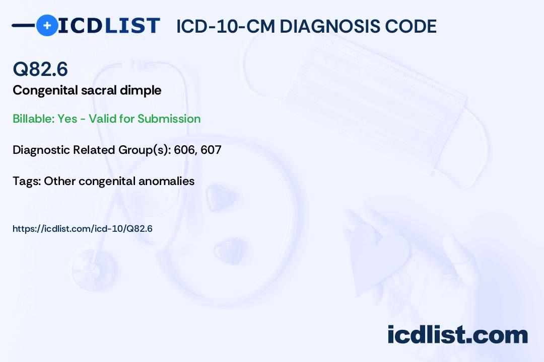 sacral dimple icd 10