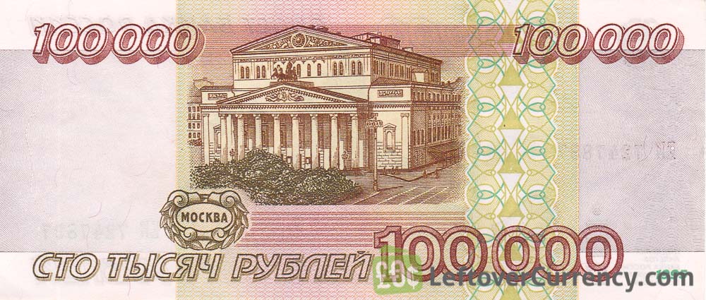 100000 rubles in pounds