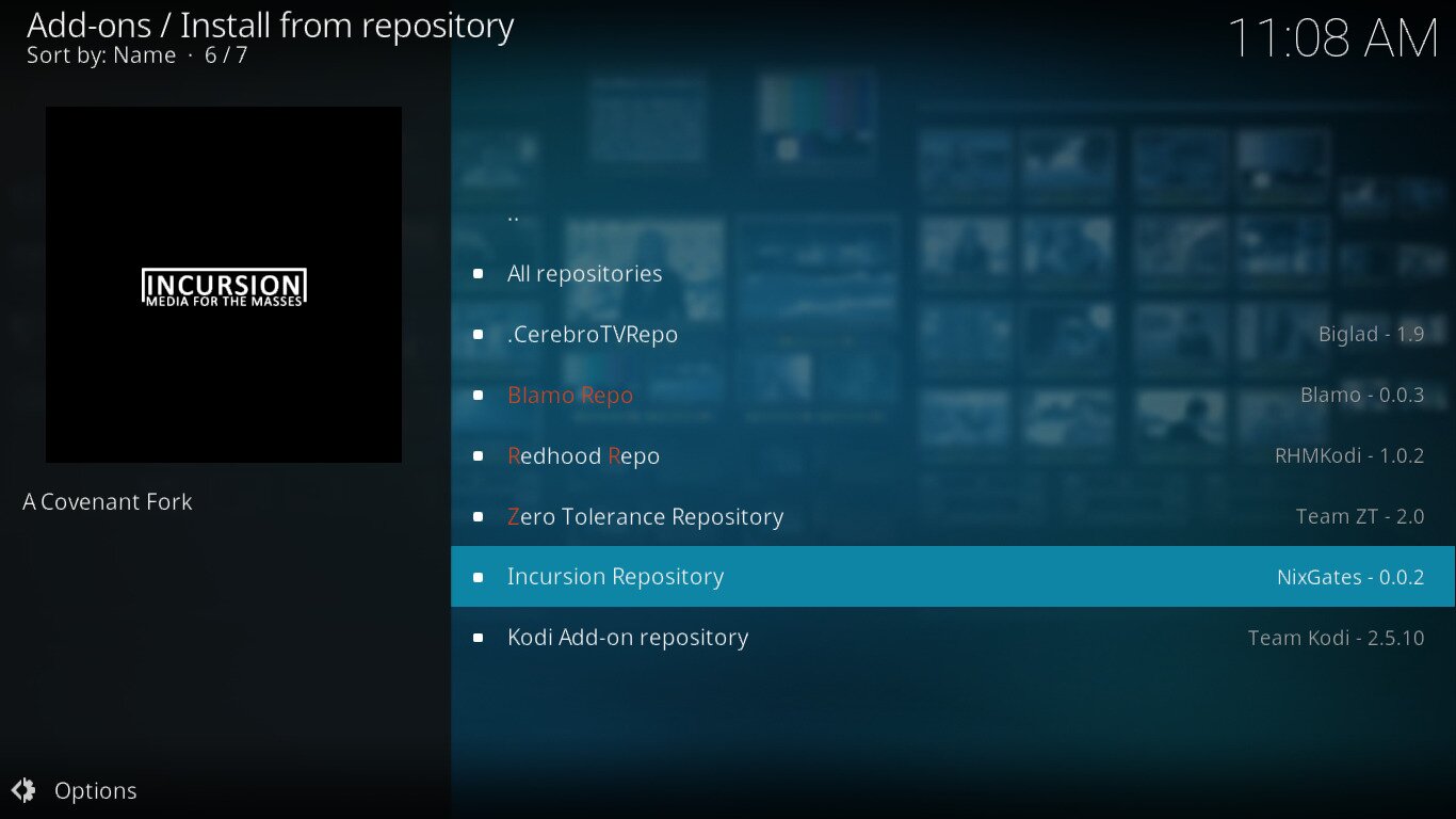 kodi incursion