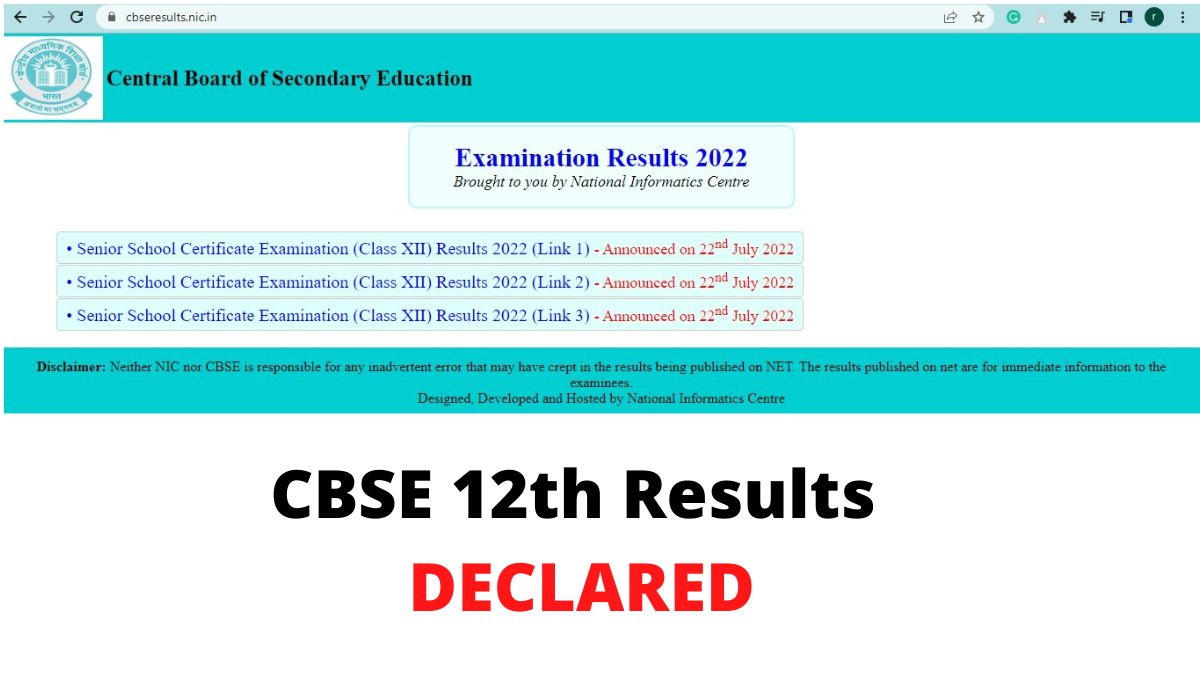 has cbse released result 2022