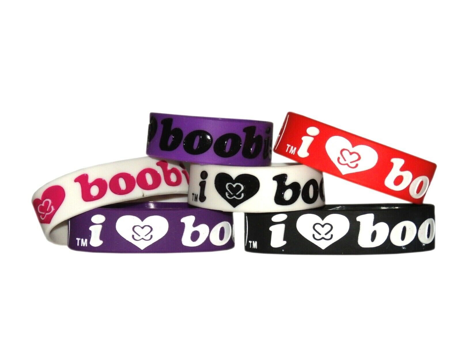 i love boobies braclets