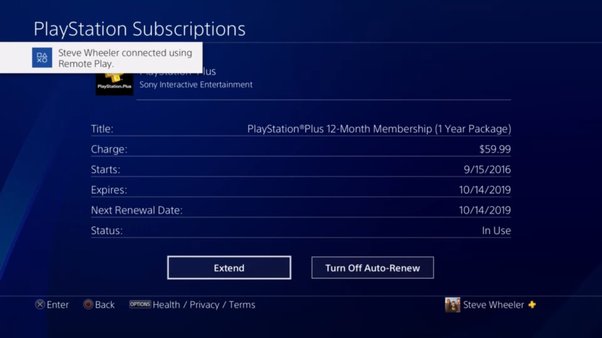 how to cancel ps plus on ps4