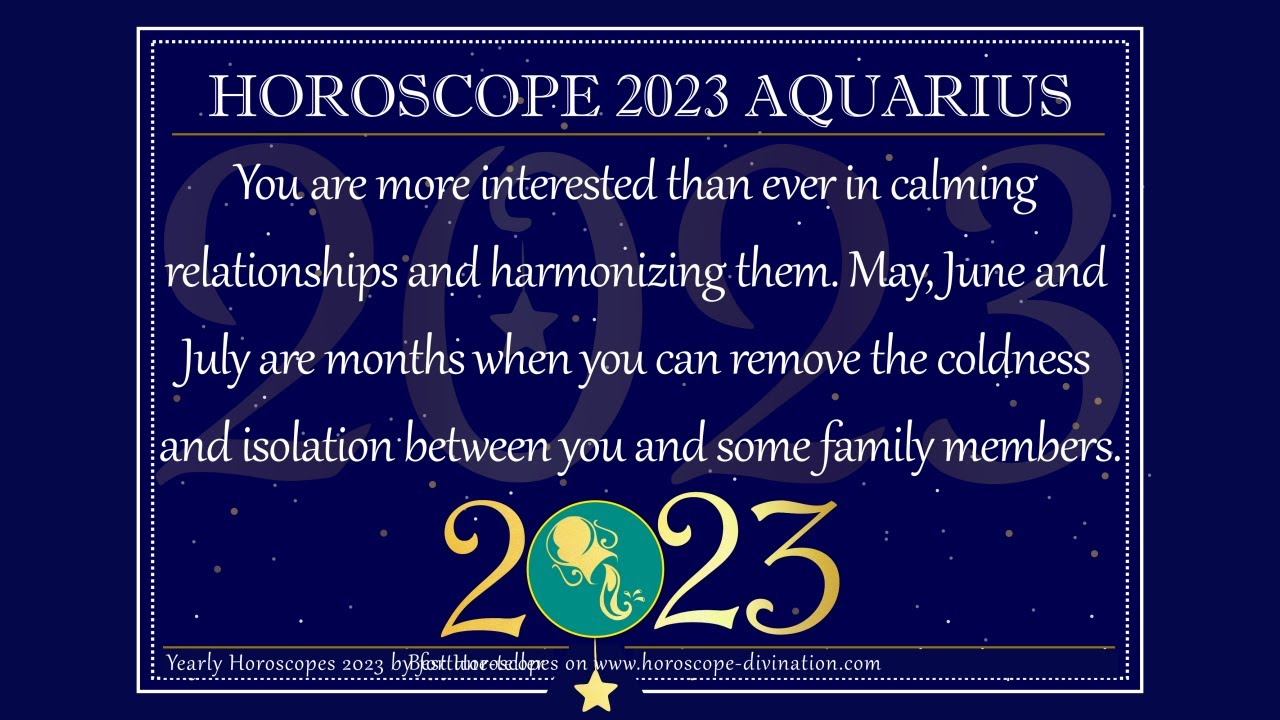 aquarius horoscope 2023