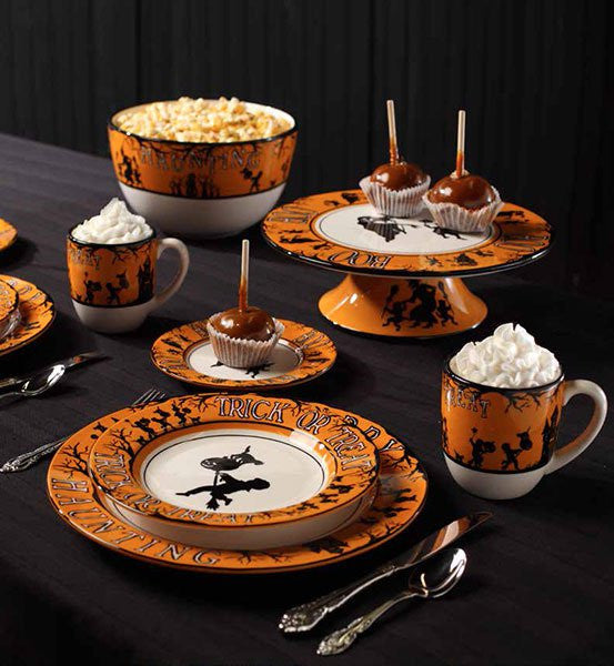 ceramic halloween plates