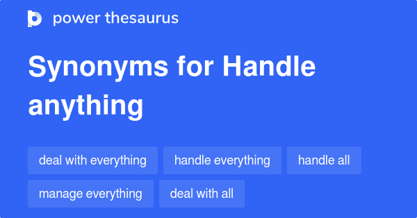 synonyms for handle