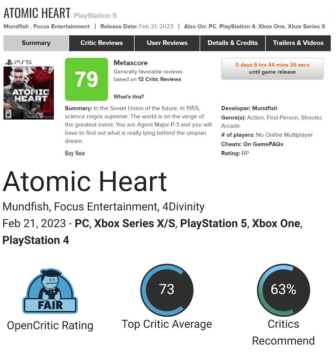 metacritic atomic heart