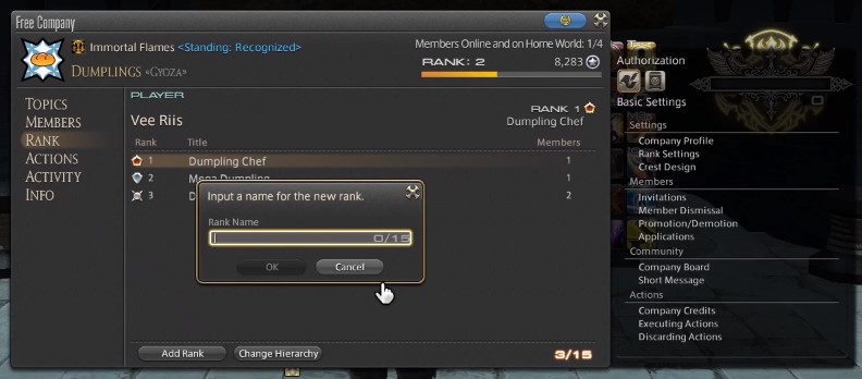 ffxiv how to search for free company