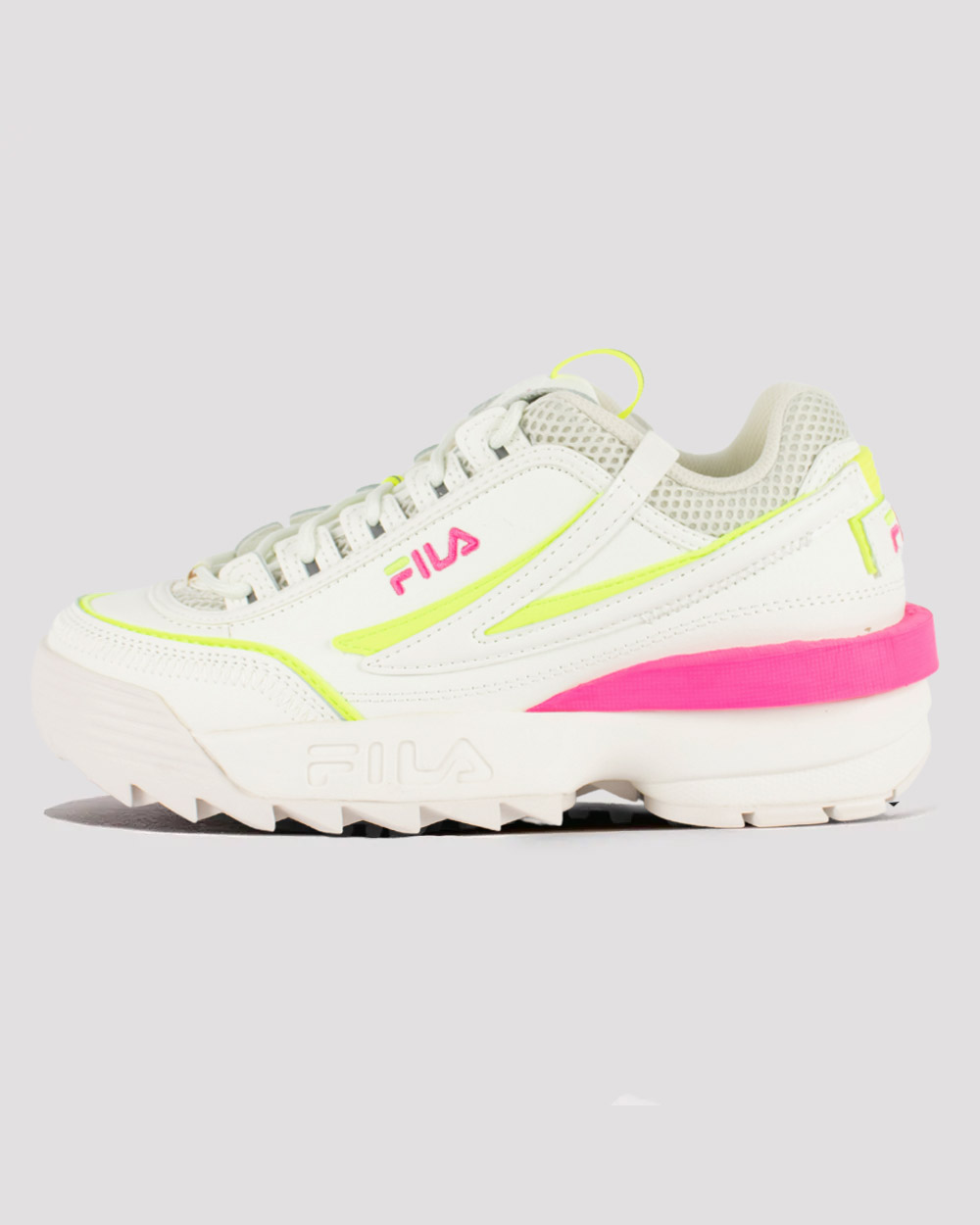 fila disruptor white pink