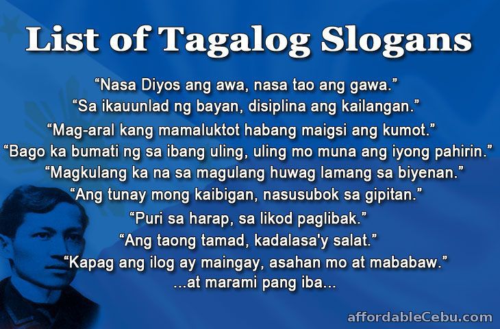 filipino campaign slogan tagalog